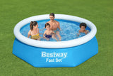Bestway Fast Set 8’ x 24” Round Inflatable Pool Swimming Pool For Kids Age 8+  57448