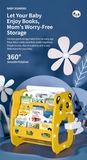 3-in-1 Multifunctional Kids Bookshelf, Drawing Board, and Study Table with Chair- 0188 BD299