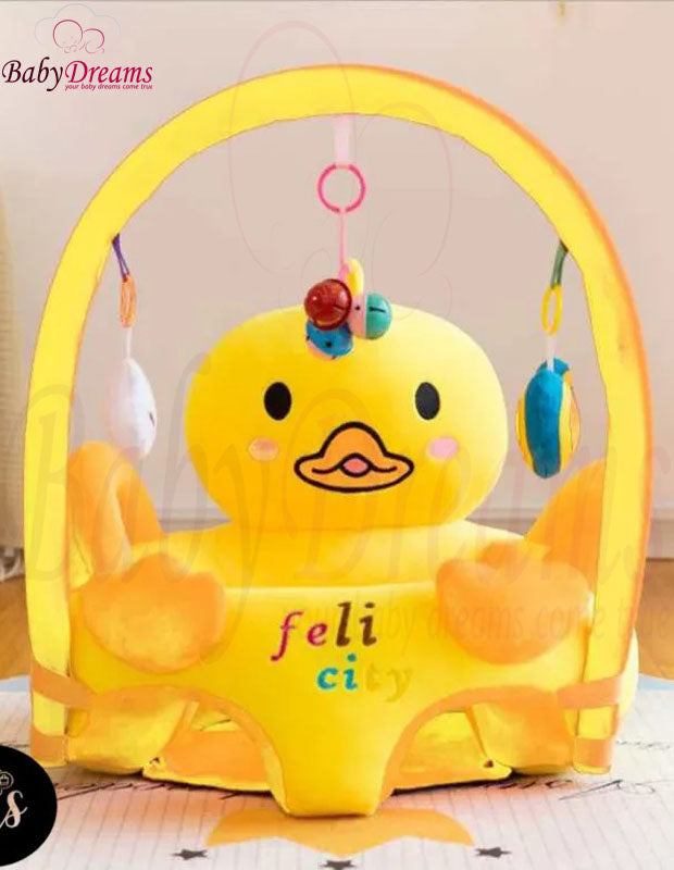Baby Learning Sofa Support Seat Cartoon Plush Chair Comfortable, Padded, Toddler Nest Puff Washable BD093