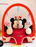 Baby Learning Sofa Support Seat Cartoon Plush Chair Comfortable, Padded, Toddler Nest Puff Washable BD093