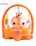 Baby Learning Sofa Support Seat Cartoon Plush Chair Comfortable, Padded, Toddler Nest Puff Washable BD093