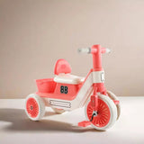 Children Tricycle Push Bike With Basket, With Music and Light BD170