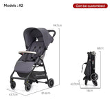 Lightweight Baby Stroller, Foldable and Easy to Store, Suitable for Sitting and Lying BD 223