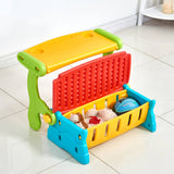 3 IN 1 kids table, kids desk, kids bench & toy storage, Multi Color Kids Furniture for 3 Years and Above CT-312 BD298