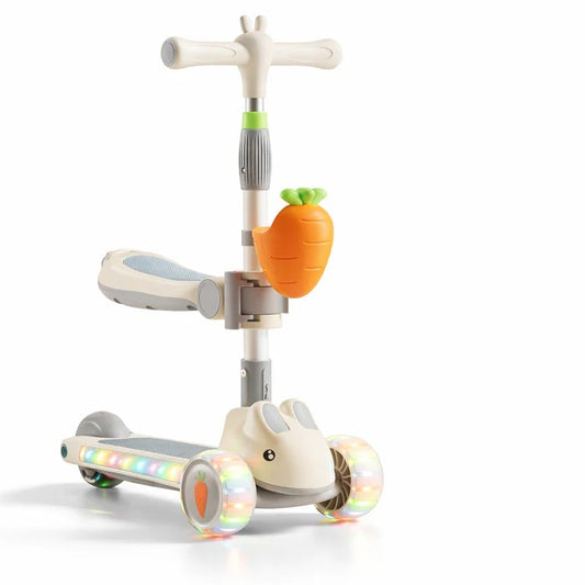 2 in 1 Kids Rabbit Scooty with Seat & Carrot Basket BD288