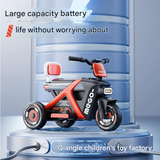 Children's Ride on Electric Motorcycle Three-wheeled Baby Charging Simulation Small Toy Motorcycles BD211
