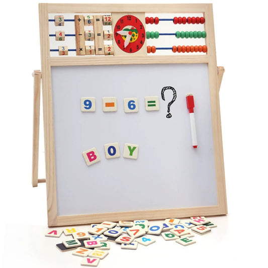 Multifunctional magnetic board, 2 writing sides with magnetic letters and numbers BD226
