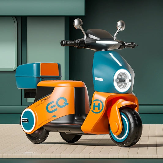 Battery Operated Bike for Kids, Ride on Toys Bike Scooty with Light & Music Rechargeable Battery Bike Baby  Electric Motorbike for Toddler to Drive 1 to 3 Years BD209