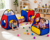 Mega 5-in-1 Kids Play Tent & Tunnel Set with Ball Pit & Basketball Fun BD280