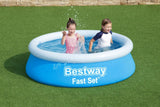 Bestway Fast Set 6’ x 20” Round Inflatable Pool Swimming Pool For Kids Age 6+ 57392