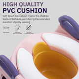 Joyous 2 in 1 Foldable Potty Training Seat with Ladder, Splash Guard & Cushion Seat Kids Toilet Seat  BD096