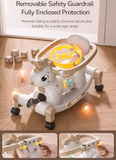 3-in-1 Unicorn Ride-On Toy for Toddlers – Rocking Horse, Scooter & Push Car with 360° Wheels BD275