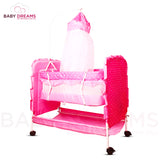 baby Sleeping swing cradle with Dual Stand Support or Mosquito net BD107