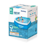 Bestway Fast Set 12’ x 30” Round Inflatable Pool Swimming Pool For Kids Age 8+ 57273