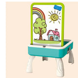 2 in 1 Creative Building Block Puzzle & Drawing Board Table BD206