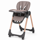 Kidilo Baby Dining Chair, 2 in 1 Height Adjustable, Foldable with 360° Swivel Wheels, Suitable for 6 Months to 6 Years Old - DC01