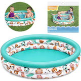 Bestway Round Inflatable Pool with Safari Animals, 48" X 10" (51226)