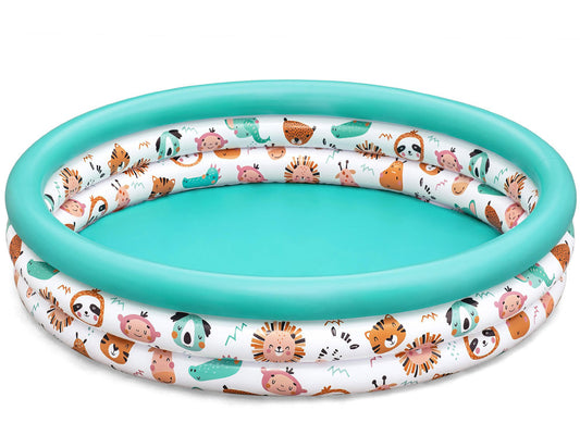 Bestway Round Inflatable Pool with Safari Animals, 48" X 10" (51226)