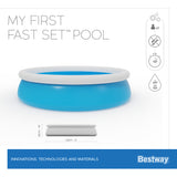 Bestway | Fast Set Pool | Splash and Play Swimming Pool For Kids Age 3+ (5' x 15") 57241