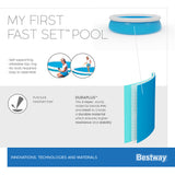 Bestway | Fast Set Pool | Splash and Play Swimming Pool For Kids Age 3+ (5' x 15") 57241