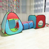 3 in 1 Children's, Kids Pop Up Play Tent and Tunnel Set -Foldable Pop up Kids Toddler Play Tent for Boys, Girls, Indoor Outdoor Use with Tunnel and Ball Pit BD123