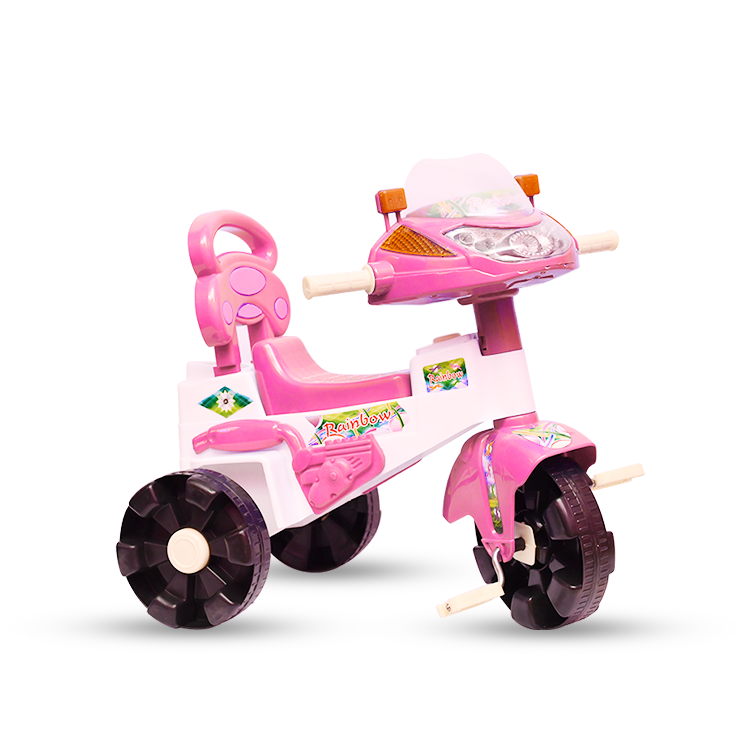 Rainbow Tricycle With Light and Music For Kids Toy Outdoor Play Ride on Cycle BD036