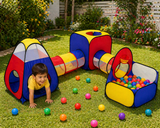 Mega 5-in-1 Kids Play Tent & Tunnel Set with Ball Pit & Basketball Fun BD280